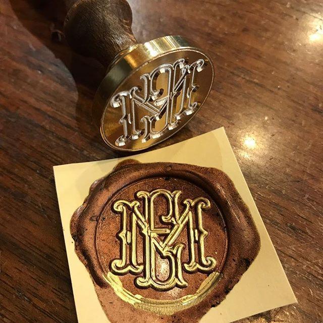 19.Yüzyıl Monogram Pirinç Mühür/Monogram Seal Wax,Francesco Rubinato - Panterstore.com