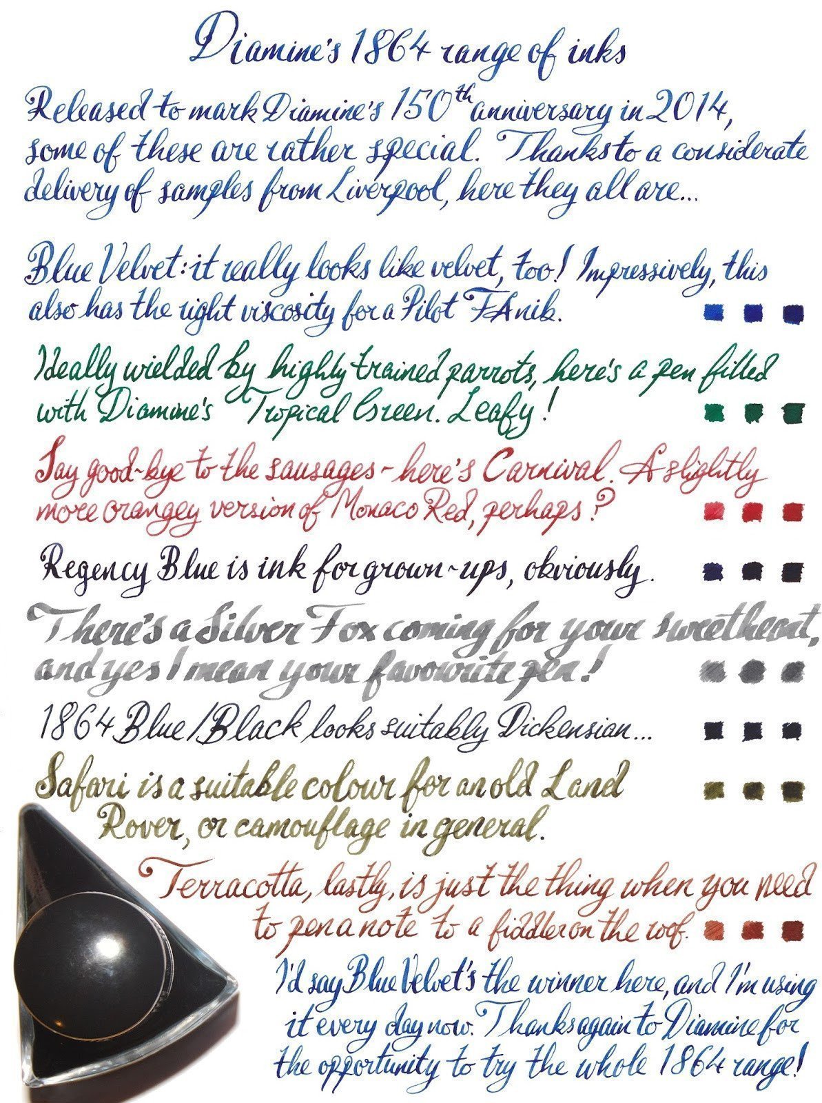 Diamine Ink 150.yıl Dolmakalem Mürekkebi Regency Blue