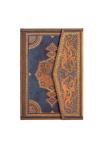 Safavid Indigo Manyetik Kapak Mini Çizgili Defter