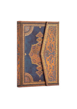 Safavid Indigo Manyetik Kapak Mini Çizgili Defter