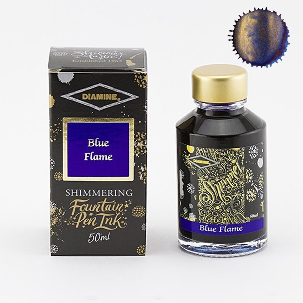 Diamine Ink Shimmering Mürekkep Blue Flame