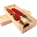 Tüylü Kalem Mühür Set Bordo