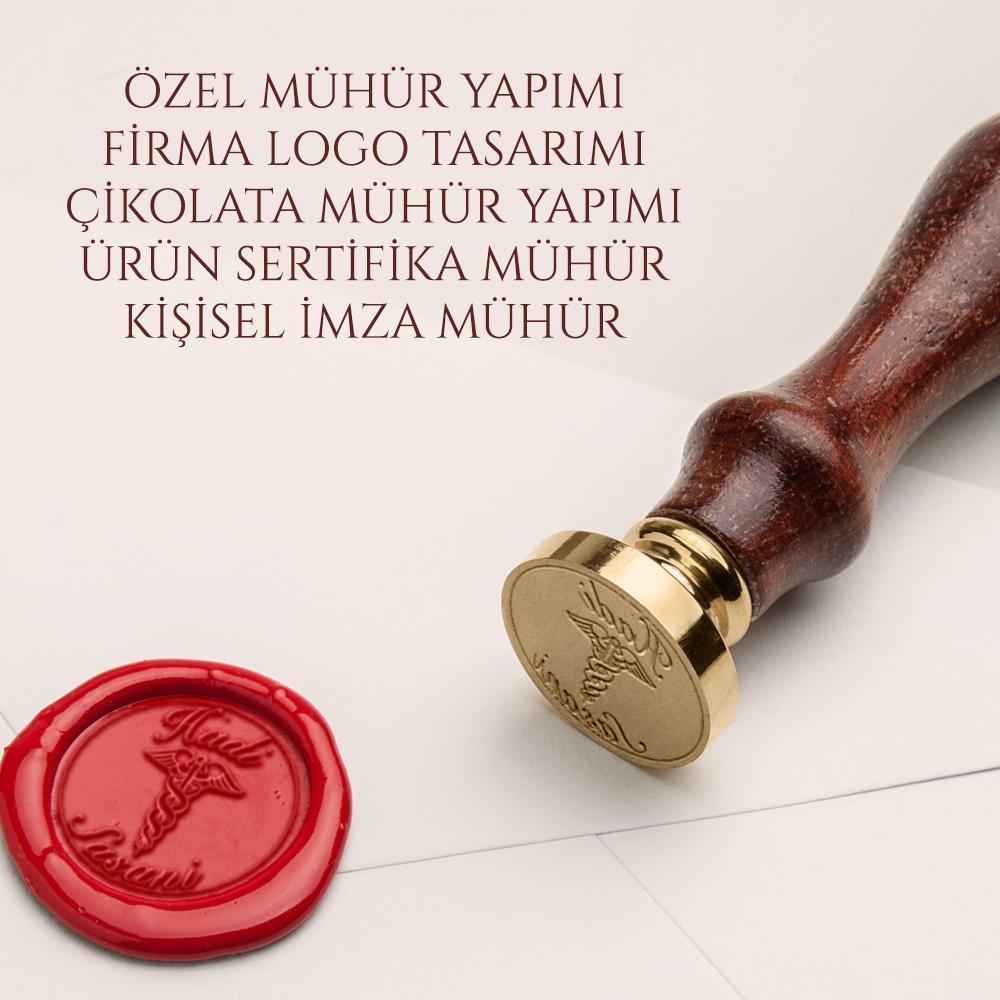 19.Yüzyıl Monogram Pirinç Mühür/Monogram Seal Wax,Francesco Rubinato - Panterstore.com