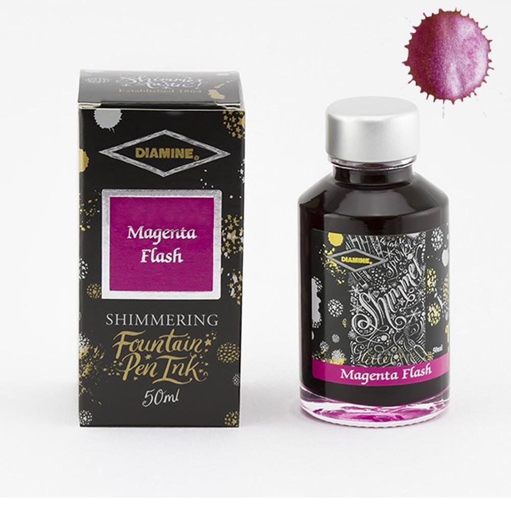 Diamine Ink Shimmering Mürekkep Magenta Flash