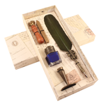 Tüylü Kalem Mühür Set Verde Antique