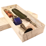 Tüylü Kalem Mühür Set Verde Antique