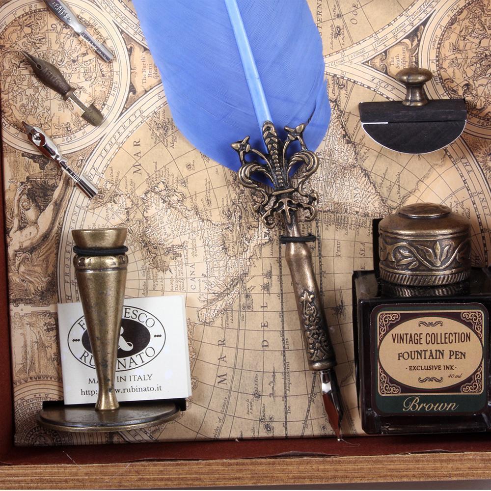 Mercator Mühür ve Tüylü Kalem Prussian Blue